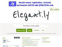 Tablet Screenshot of elegant.ly